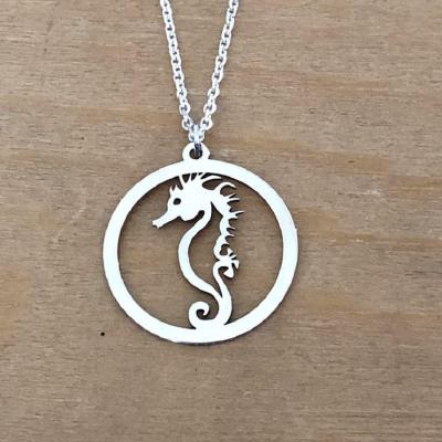 collier argent 925/1000 1 hippocampe