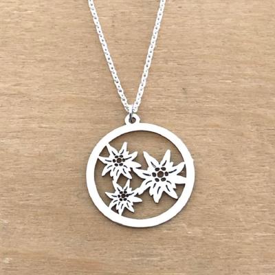 Collier en Argent 925 - 3 Edelweiss