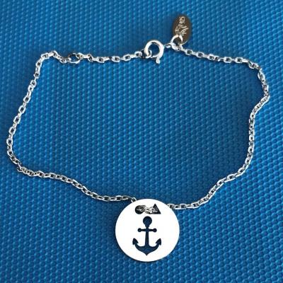 Token's - Bracelet chaine - Ancre Marine