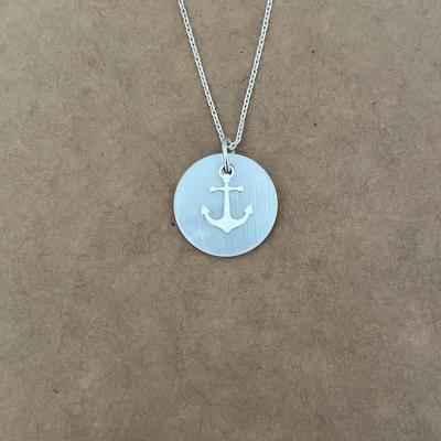 Pendentif Nacre - Ancre Marine