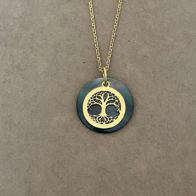 Pendentif Nacre - Arbre de Vie Racine