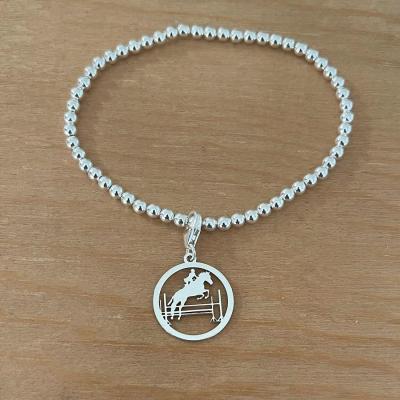 Bracelet Boule extensible Argent 925/1000 avec 1 charm - Thème du Cheval