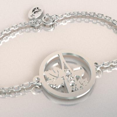 Bracelet chaine argent 925/1000 vin d'alsace poids 1.8gr