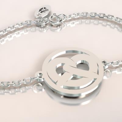 Bracelet chaine argent 925/1000 Bretzel poids 1.8gr