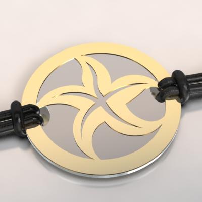 bracelet étoile de mer or et acier