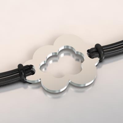 barcelet nuage argent et acier