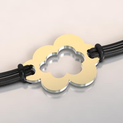 bracelet nuage or et acier