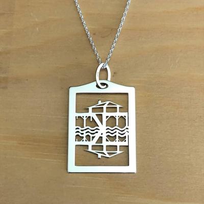 collier argent 925/1000 Cabane Reflet