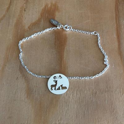 Token's - Bracelet chaine - Cerf famille
