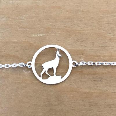 Bracelet sur chaîne Argent 925/1000 - Chamois