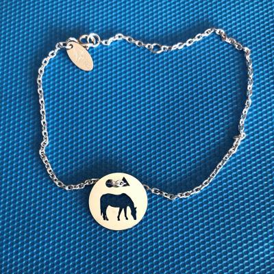 Token's - Bracelet chaine - Cheval au pré