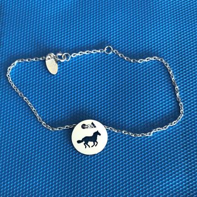 Token's - Bracelet chaine - Cheval galop
