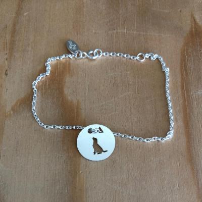 Token's - Bracelet chaine - Chien assis