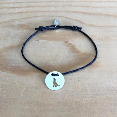 Token's - Bracelet cordon - Chien Assis