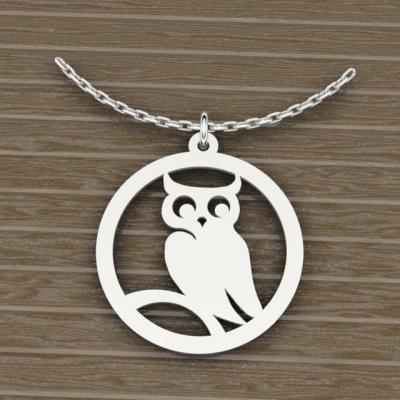 Collier en Argent 925 - Chouette