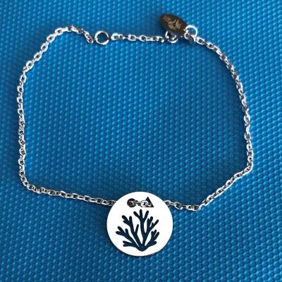 Token's - Bracelet chaine - Corail