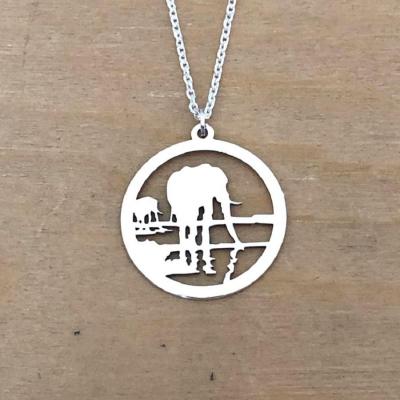 Collier en Argent 925 - Éléphant reflet