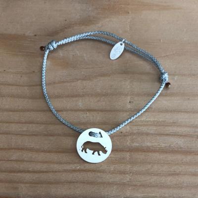 Token's - Bracelet cordon - Hippopotame