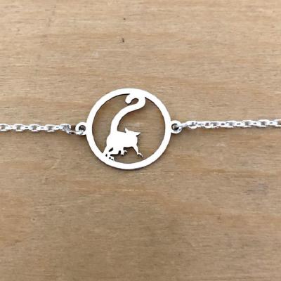 Bracelet sur chaîne Argent 925/1000 - Lémurien
