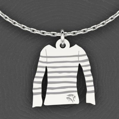 pendentif Mariniére (grand modéle) argent 925/1000  poids 4gr avec chaine