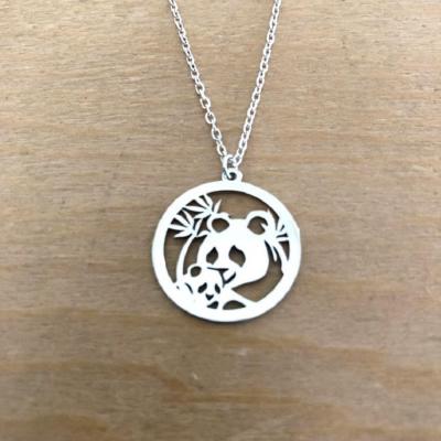 Collier en Argent 925 - Panda bambou