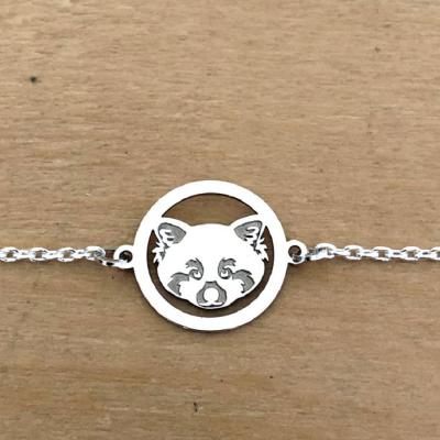 Bracelet sur chaîne Argent 925/1000 - Panda roux