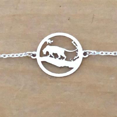 Bracelet sur chaîne Argent 925/1000 - Panthère