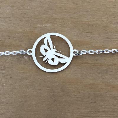 Bracelet sur chaîne Argent 925/1000 - Papillon