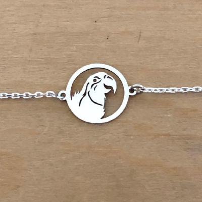 Bracelet sur chaîne Argent 925/1000 - Perroquet