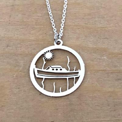 collier argent 925/1000 pinasse et pignots