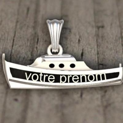 pendentif pinasse prénom or 750/1000 3.5gr