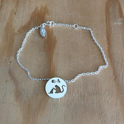 Token's - Bracelet chaine - Singe et bébé
