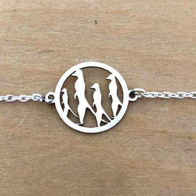 Bracelet sur chaîne Argent 925/1000 - Suricates