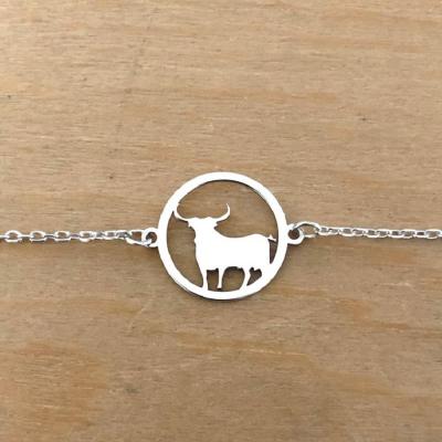 Bracelet sur chaîne Argent 925/1000 - Taureau