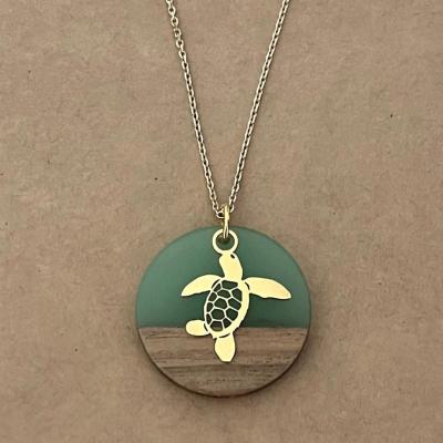 Tortue dore vert clair transparent