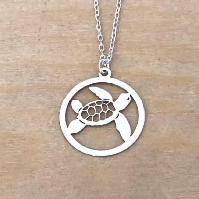 collier argent 925/1000 tortue