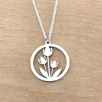 Collier en Argent 925 - Tulipes