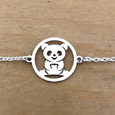 Bracelet sur chaîne Argent 925/1000 - 1 Panda